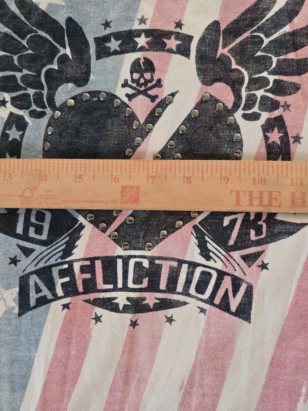 Affliction Women's Flag Graphic Tank Dress in Faded Blue & Pink - Picture 5 of 5